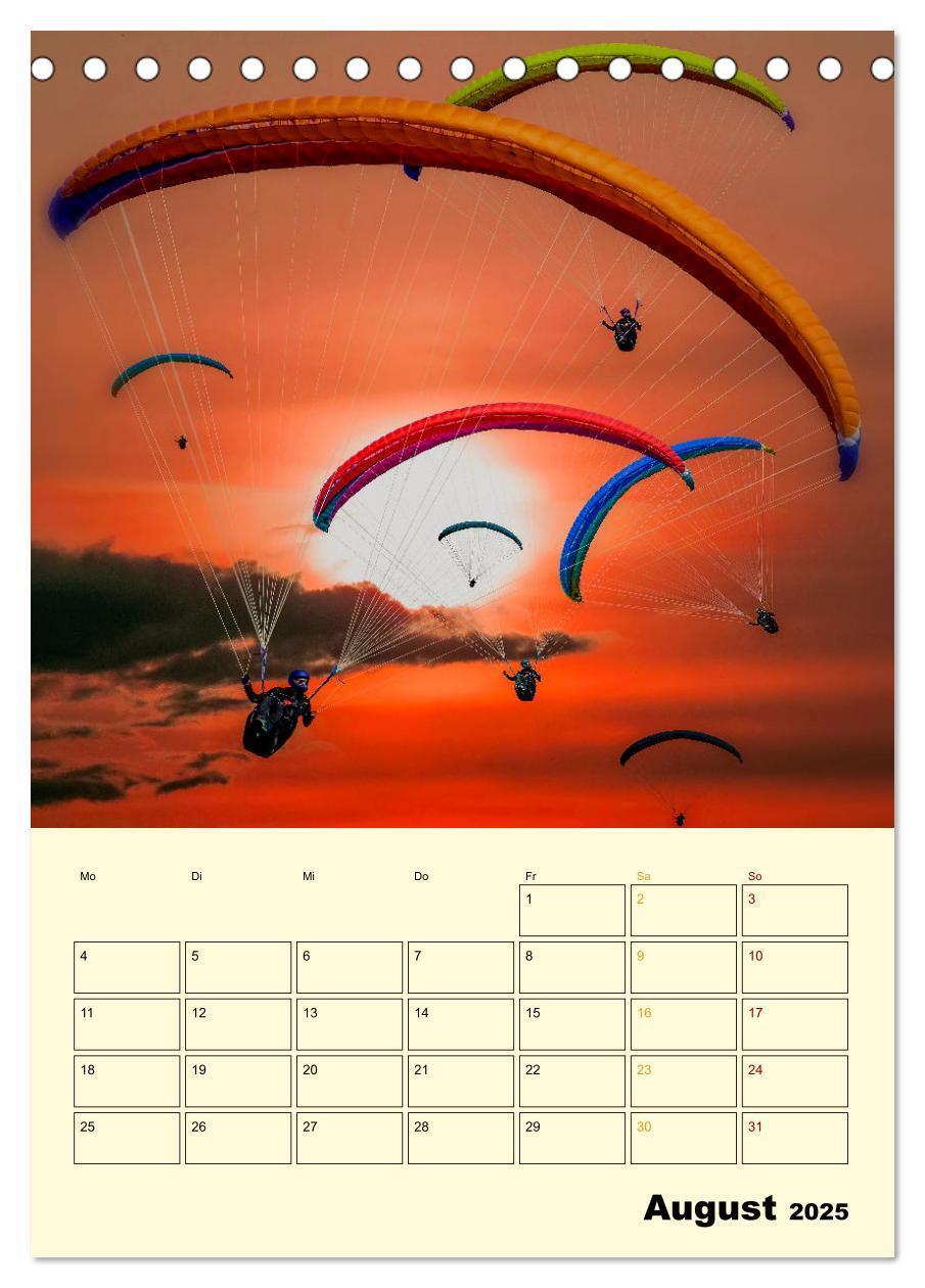 Bild: 9783435902965 | Paragliding - extrem aufregend (Tischkalender 2025 DIN A5 hoch),...