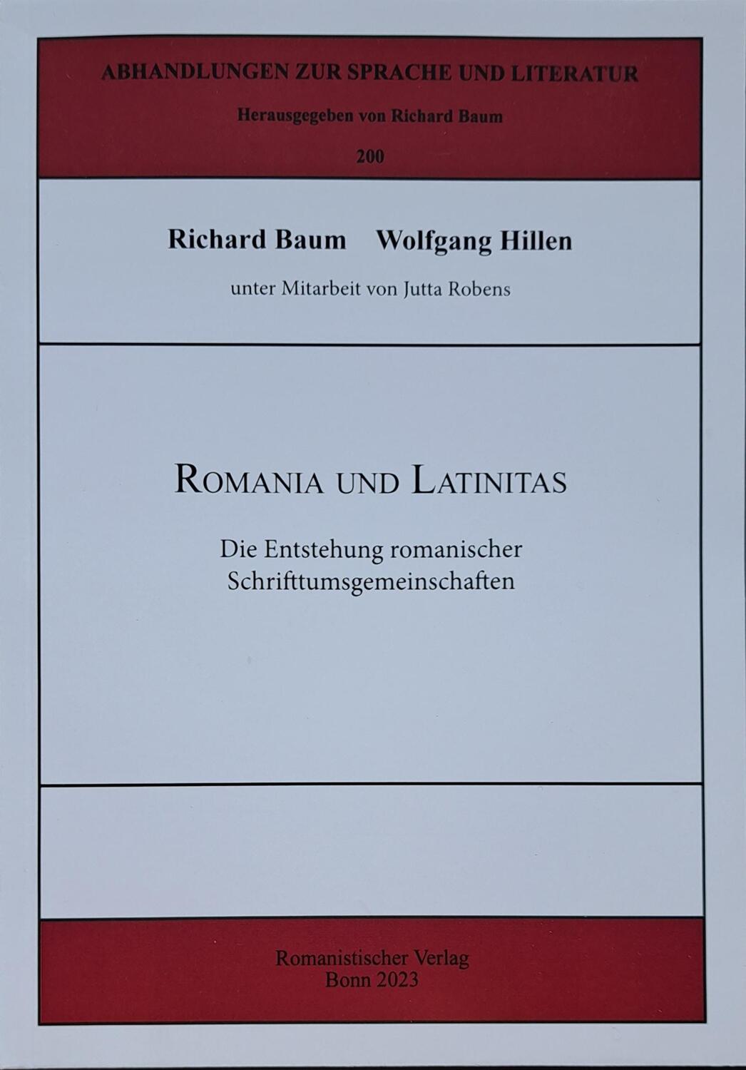 Cover: 9783861432197 | Romania und Latinitas | Richard Baum (u. a.) | Taschenbuch | Deutsch
