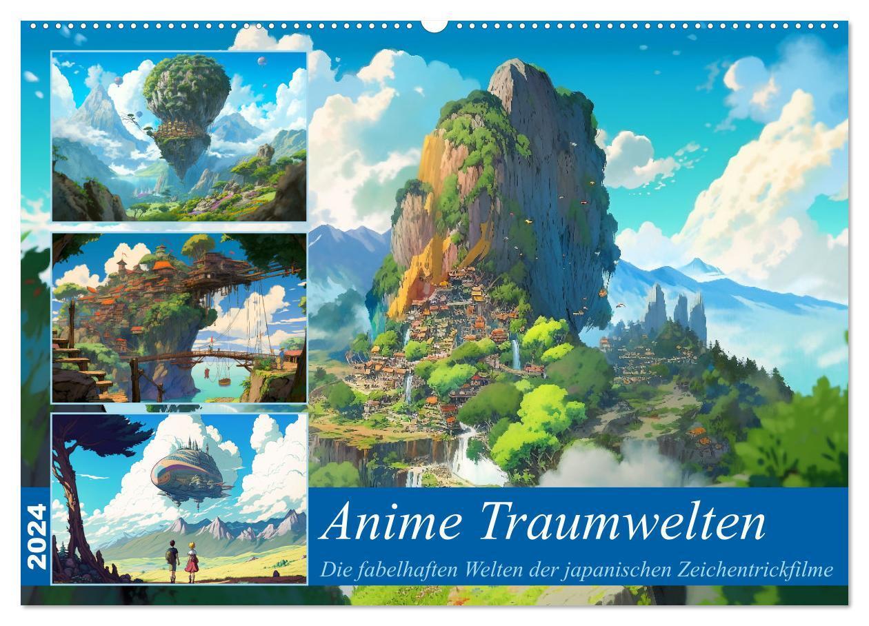 Cover: 9783383082399 | Anime Traumwelten (Wandkalender 2024 DIN A2 quer), CALVENDO...