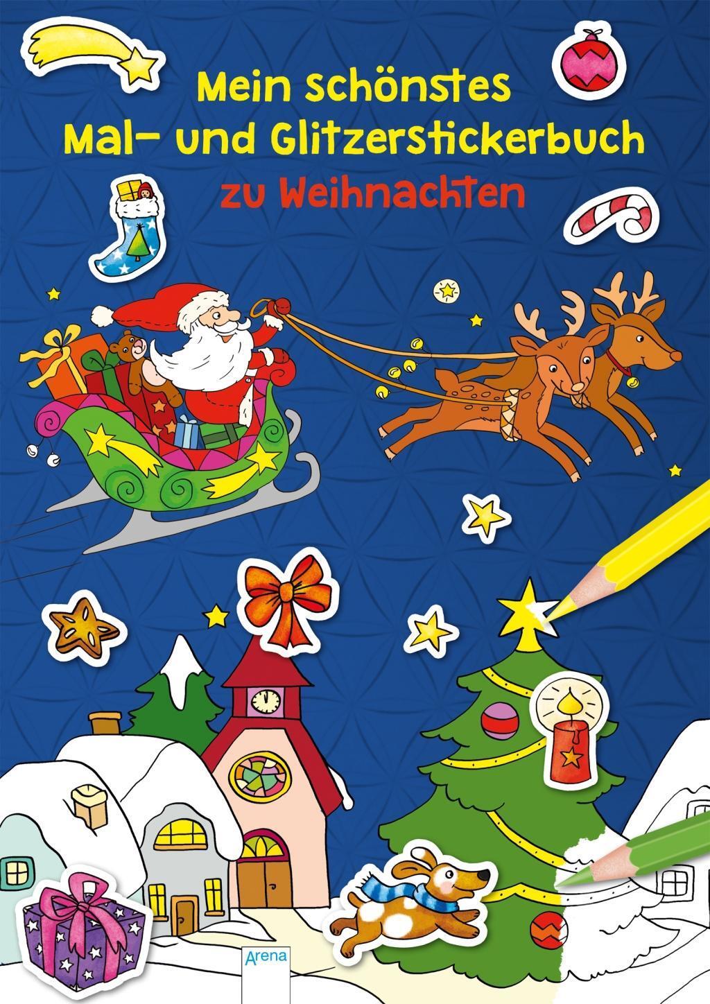 Cover: 9783401712468 | Mein schönstes Mal- und Glitzerstickerbuch zu Weihnachten | Reimers
