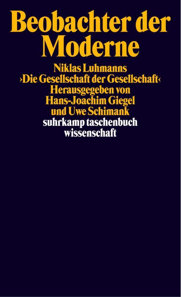 Cover: 9783518292129 | Beobachter der Moderne | Hans-Joachim Giegel (u. a.) | Taschenbuch