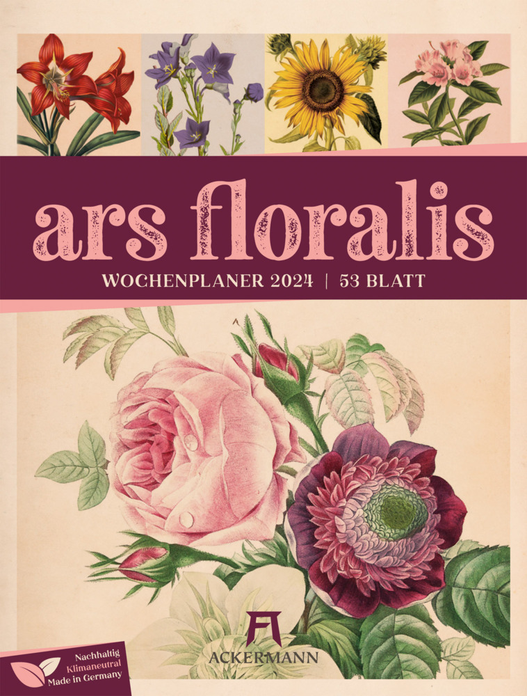 Cover: 9783838434124 | Ars Floralis - Vintage Wochenplaner Kalender 2024 | Kunstverlag | 2024