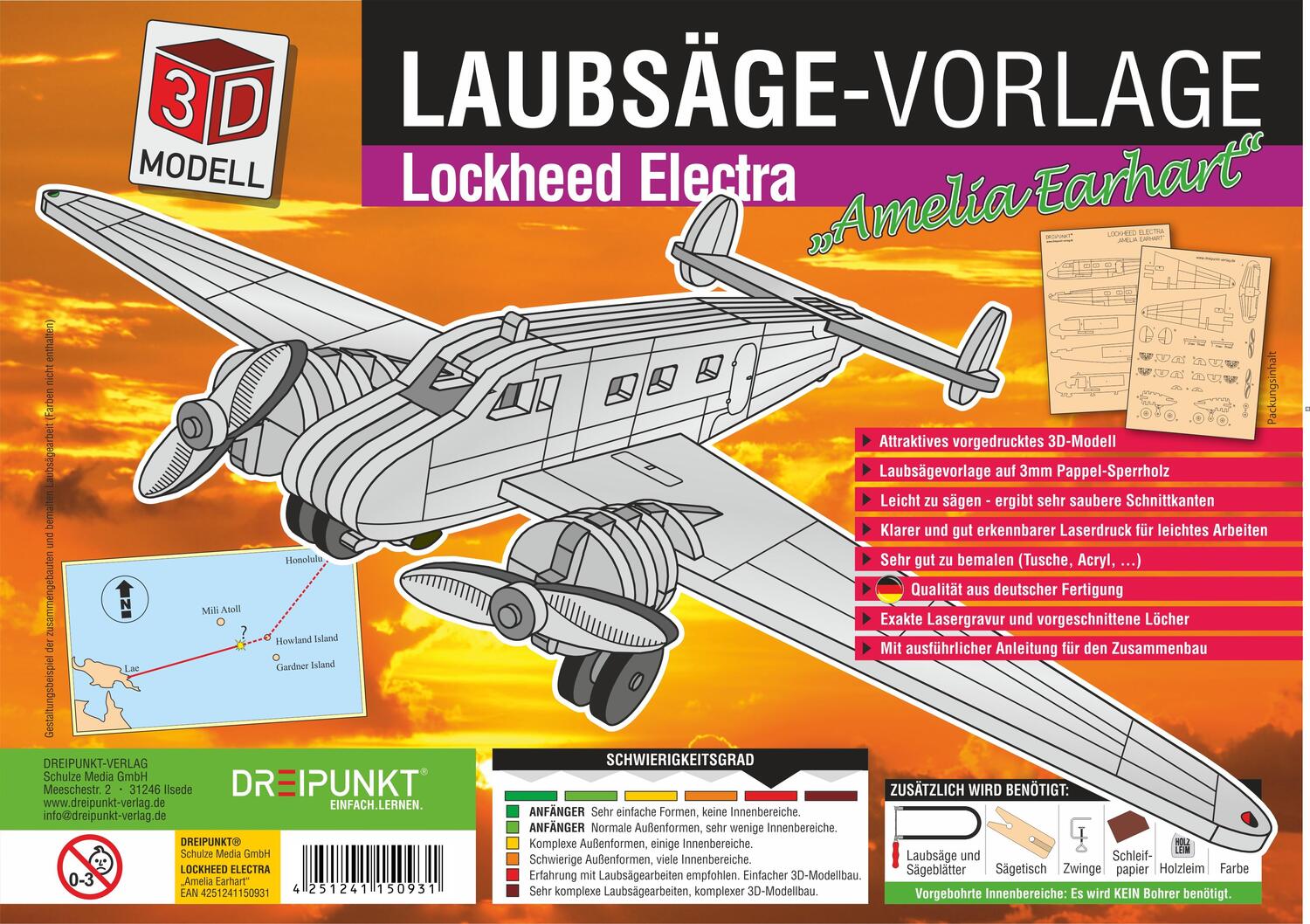 Cover: 4251241150931 | Laubsägevorlage Lockheed Electra | Schulze Media GmbH | Stück | 2022