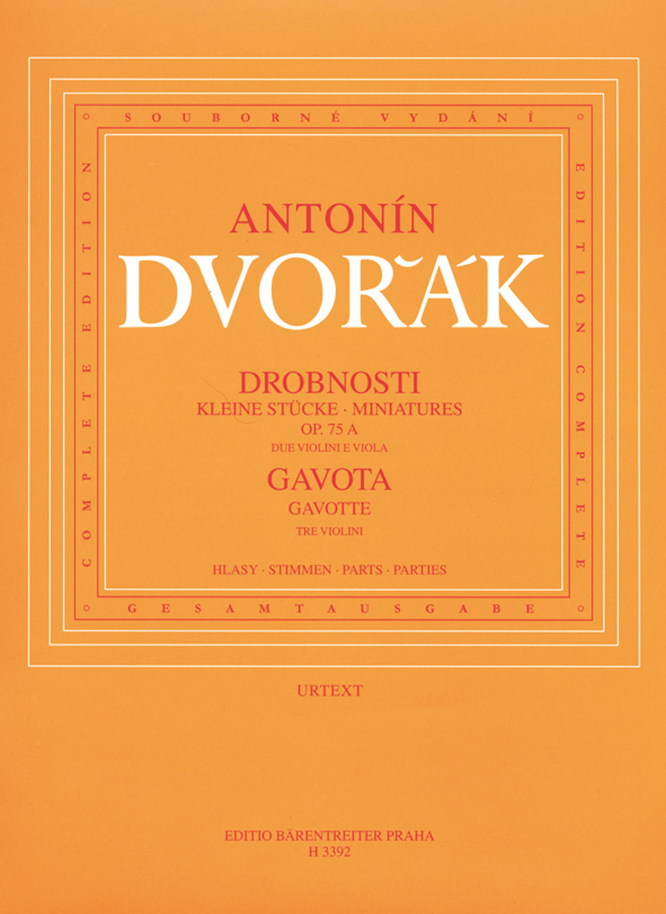 Cover: 9790260103955 | Miniatures, Op.75a &amp; Gavotte | Antonín Dvorák | Stimmensatz