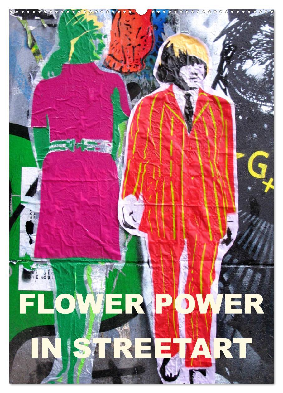 Cover: 9783435955039 | Flower Power in StreetArt (Wandkalender 2025 DIN A2 hoch), CALVENDO...