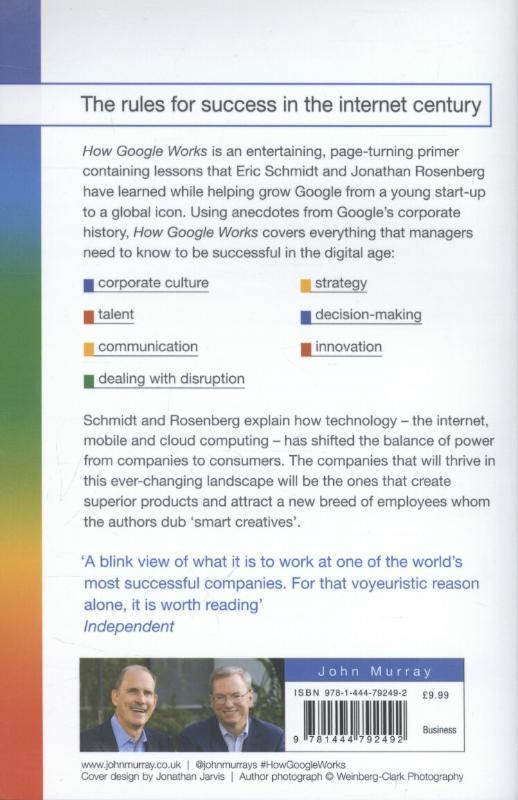Rückseite: 9781444792492 | How Google Works | Eric Schmidt (u. a.) | Taschenbuch | Englisch