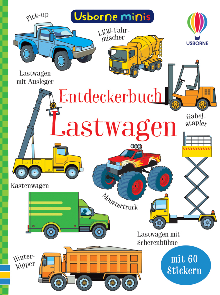 Cover: 9781789417593 | Usborne Minis: Entdeckerbuch Lastwagen | mit 60 Stickern | Kate Nolan