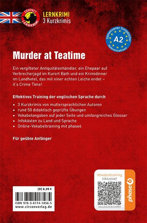 Rückseite: 9783817418565 | Murder at Teatime | Englisch A2 | Oliver Astley (u. a.) | Taschenbuch