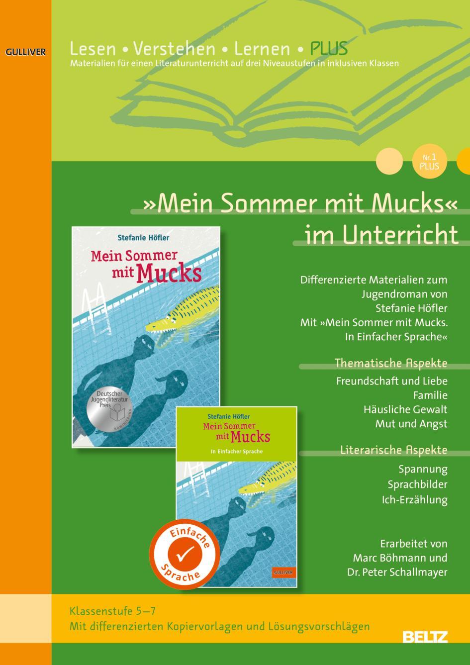 Cover: 9783407630742 | »Mein Sommer mit Mucks« im Unterricht PLUS | Marc Böhmann (u. a.)