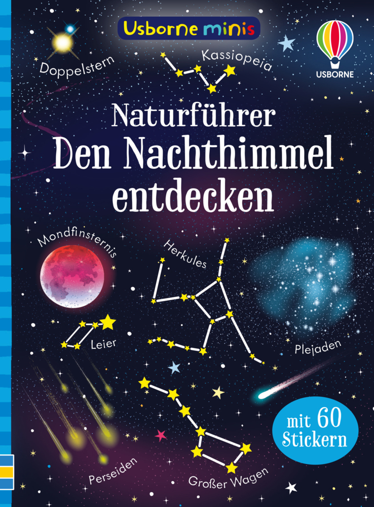 Cover: 9781789417579 | Usborne Minis Naturführer: Den Nachthimmel entdecken | mit 60 Stickern