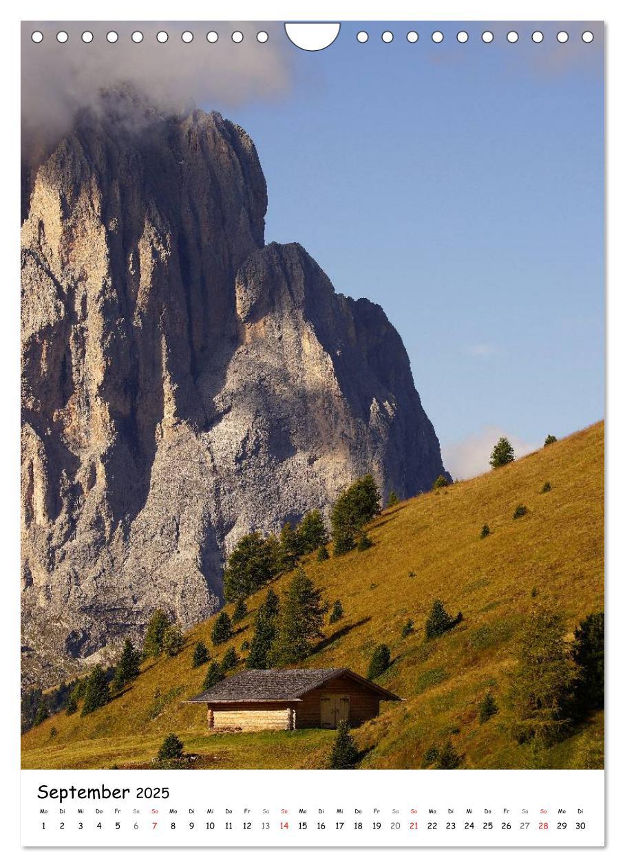 Bild: 9783457046791 | Die Dolomiten um Südtirol (Wandkalender 2025 DIN A4 hoch), CALVENDO...