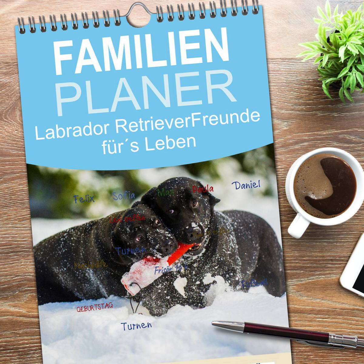 Bild: 9783457125236 | Familienplaner 2025 - Labrador Retriever - Freunde für´s Leben mit...