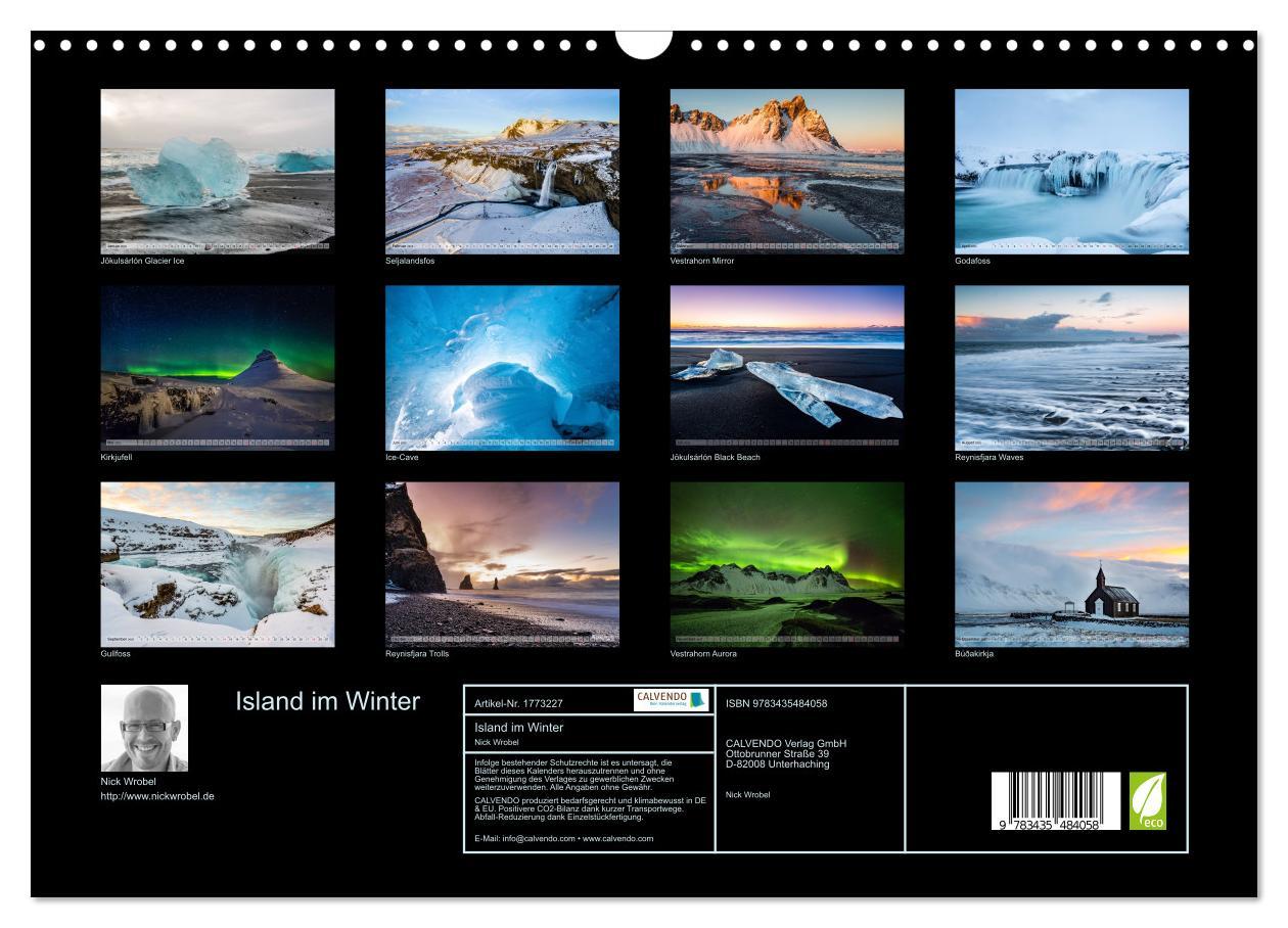 Bild: 9783435484058 | Island im Winter (Wandkalender 2025 DIN A3 quer), CALVENDO...