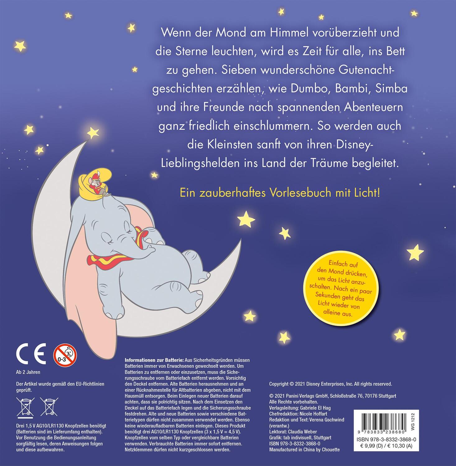 Rückseite: 9783833238680 | Disney: Meine schönsten Gutenachtgeschichten | Buch | 16 S. | Deutsch