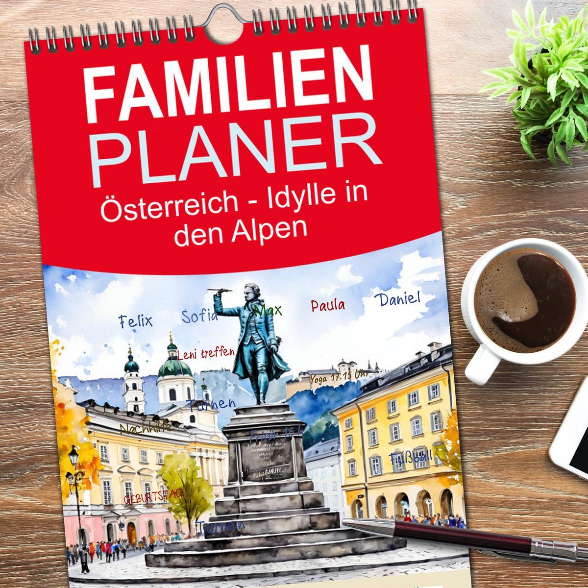 Bild: 9783457191811 | Familienplaner 2025 - Österreich - Idylle in den Alpen mit 5...