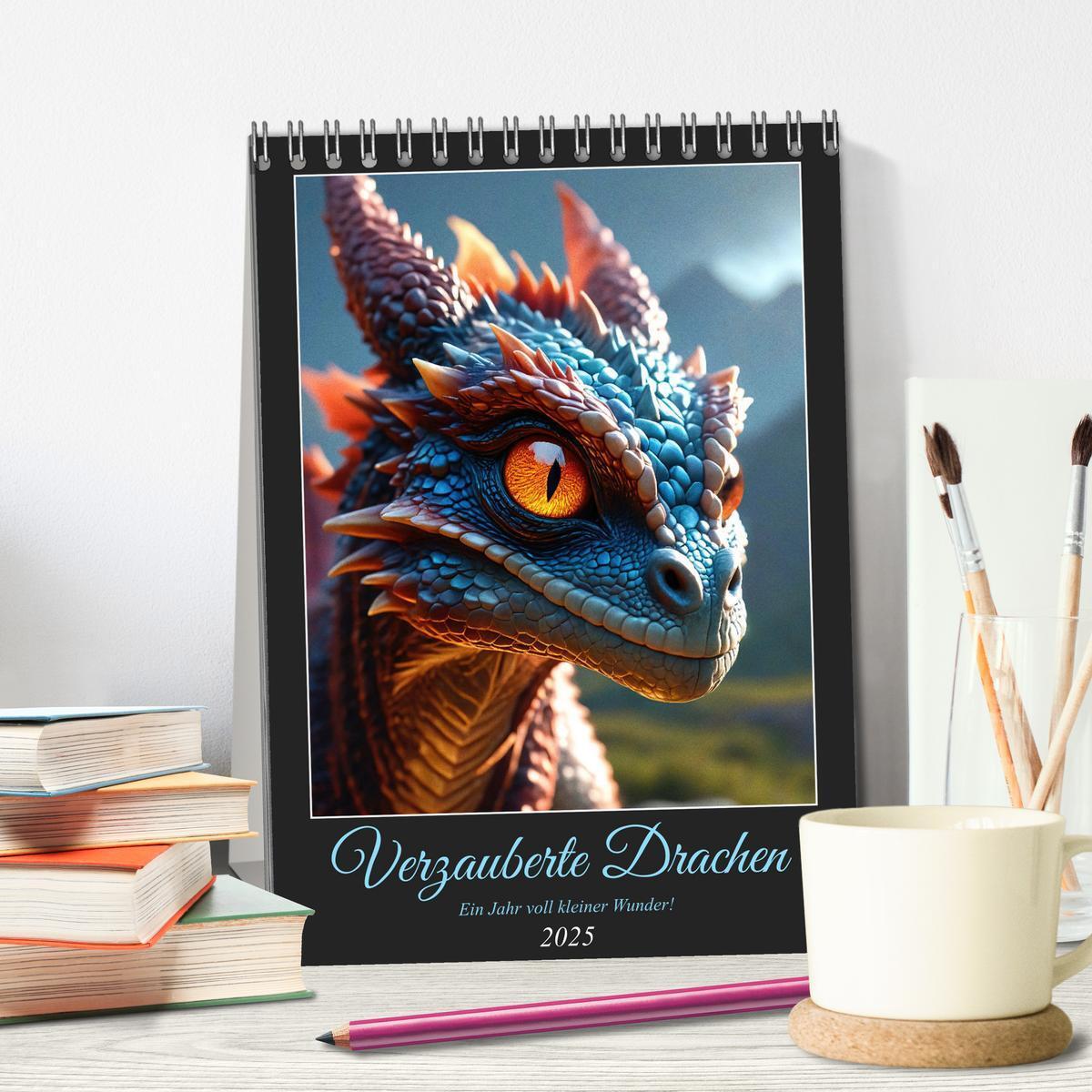 Bild: 9783457124758 | Verzauberte Drachen: Ein Jahr voll kleiner Wunder! (Tischkalender...