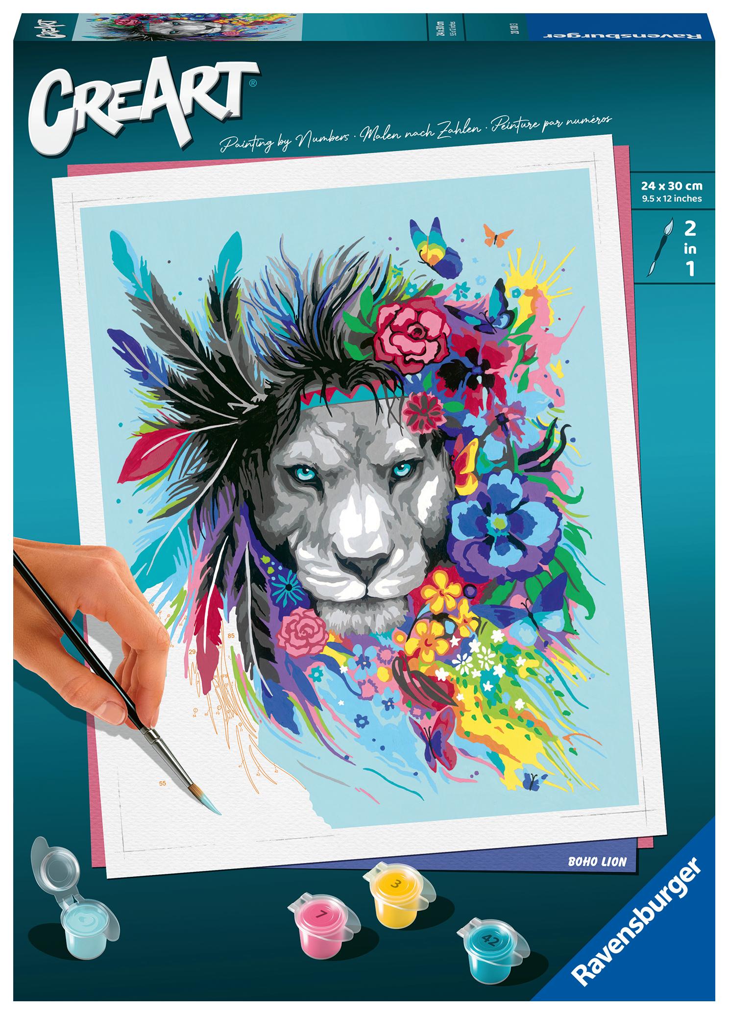 Cover: 4005556201303 | Ravensburger CreArt - Malen nach Zahlen 20130 - Boho Lion - ab 12...