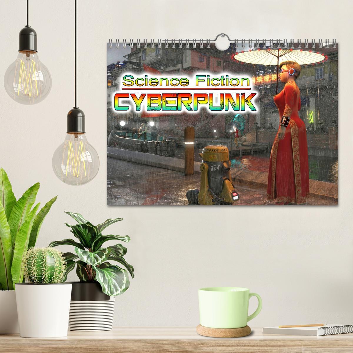 Bild: 9783435055371 | Science Fiction Cyberpunk (Wandkalender 2025 DIN A4 quer), CALVENDO...