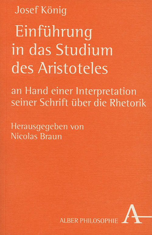 Cover: 9783495480595 | Einführung in das Studium des Aristoteles | Josef König | Taschenbuch