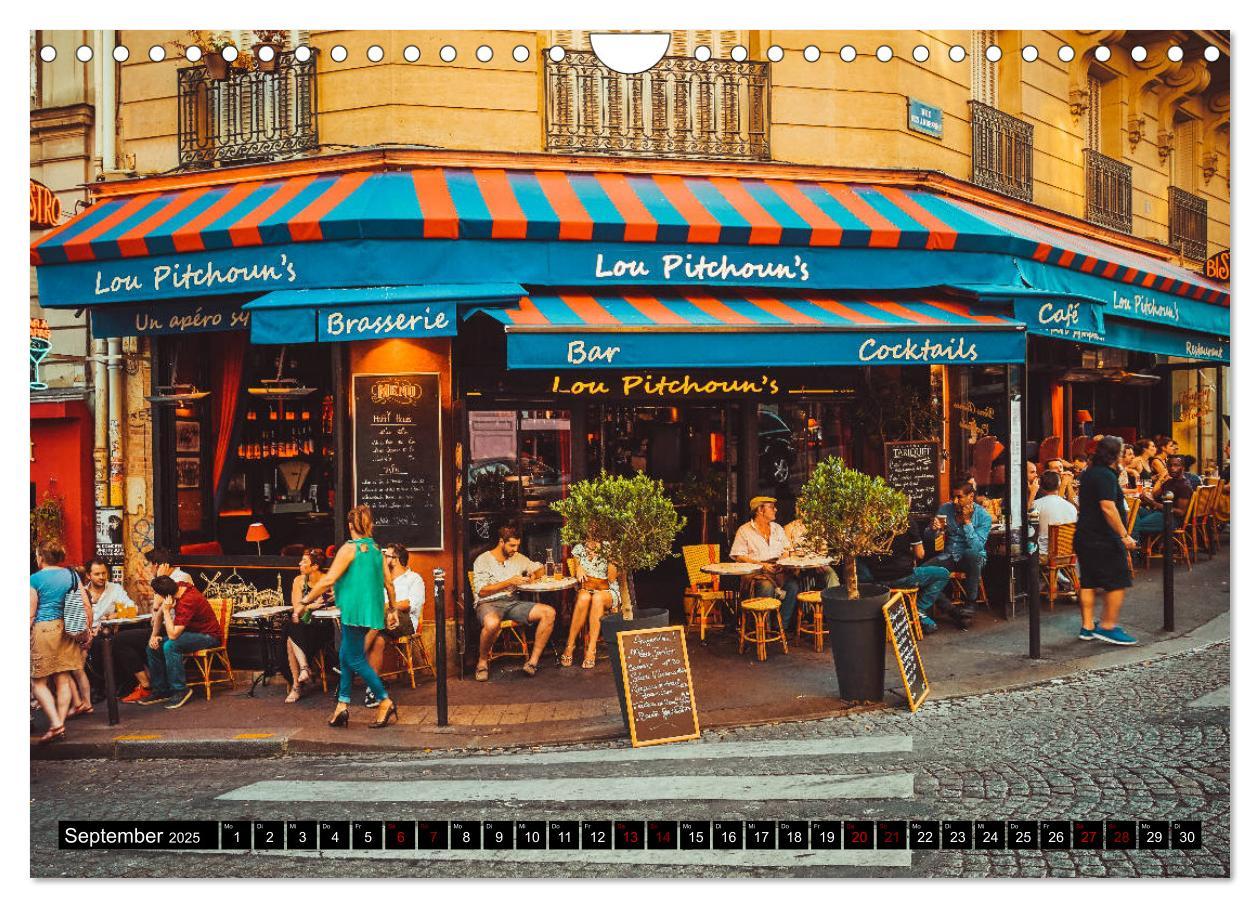 Bild: 9783435366729 | Paris Bistros (Wandkalender 2025 DIN A4 quer), CALVENDO Monatskalender