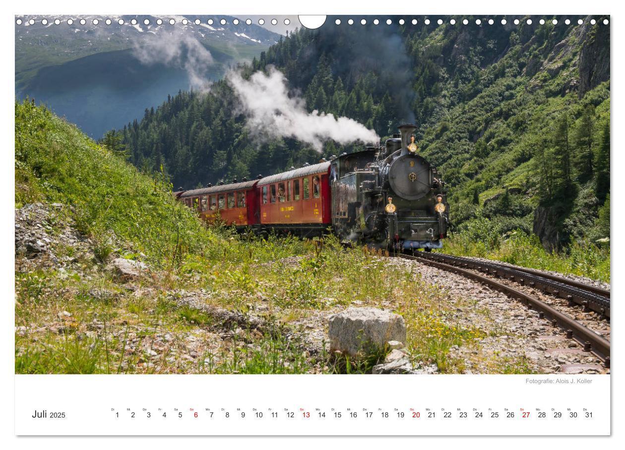 Bild: 9783435427420 | Dampfbahn Furka 2025 (Wandkalender 2025 DIN A3 quer), CALVENDO...