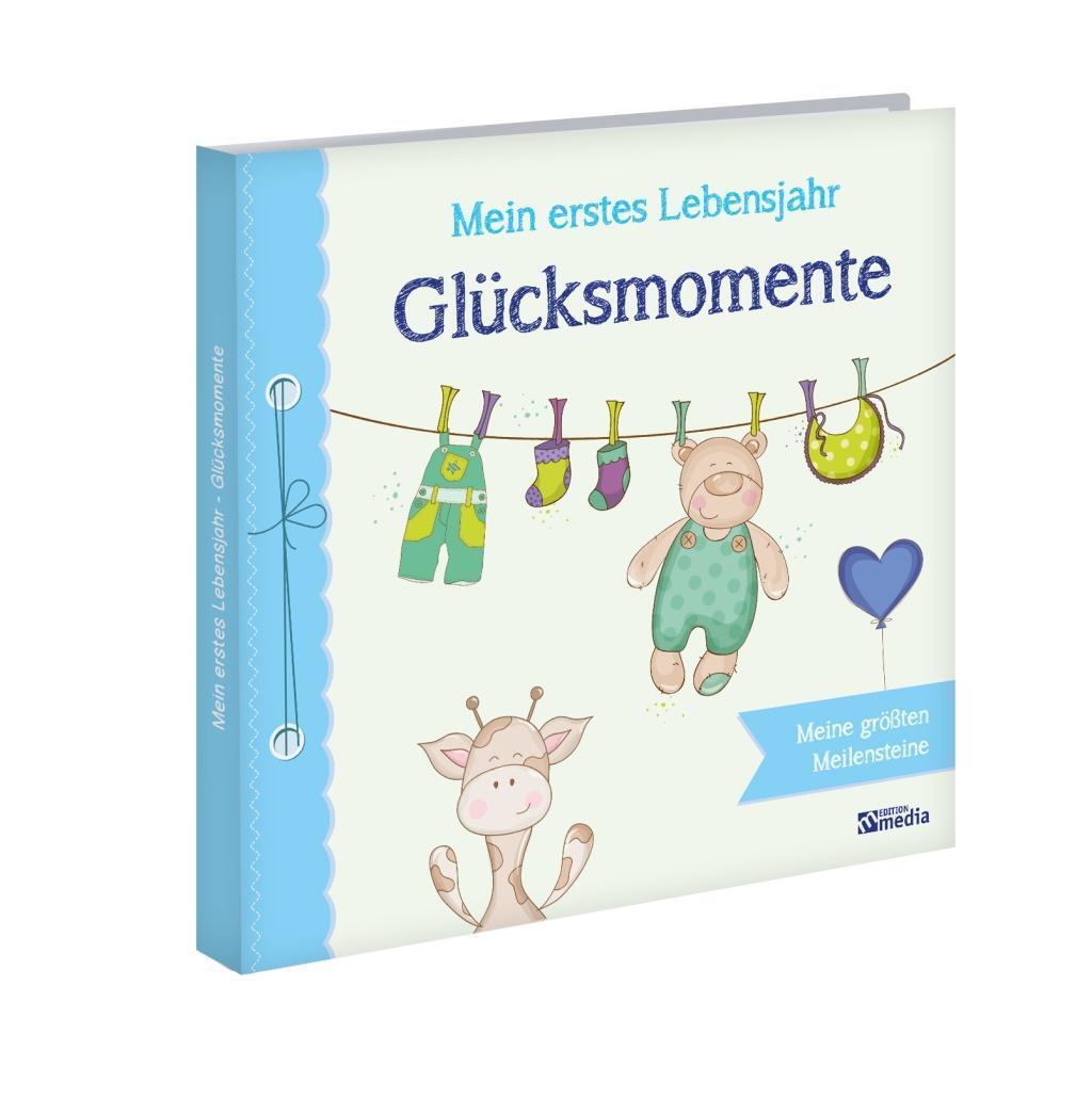 Cover: 4019393986705 | Babyalbum: Mein erstes Lebensjahr - Glücksmomente. Blau | Buch | 2020