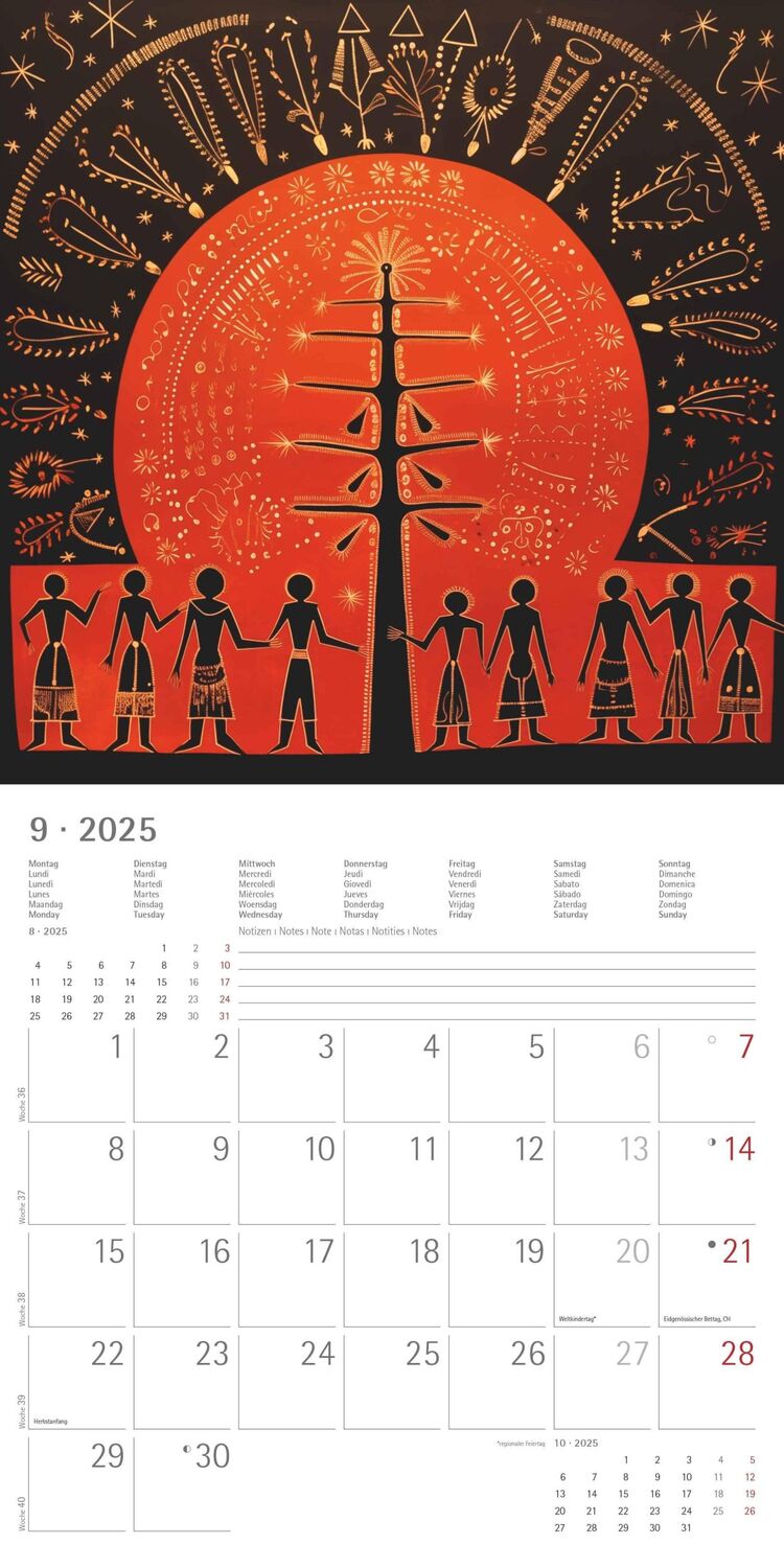 Bild: 4251732344344 | Tribal Art 2025 - Broschürenkalender 30x30 cm (30x60 geöffnet) -...