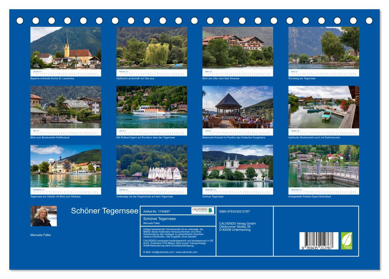 Bild: 9783435212767 | Schöner Tegernsee (Tischkalender 2025 DIN A5 quer), CALVENDO...