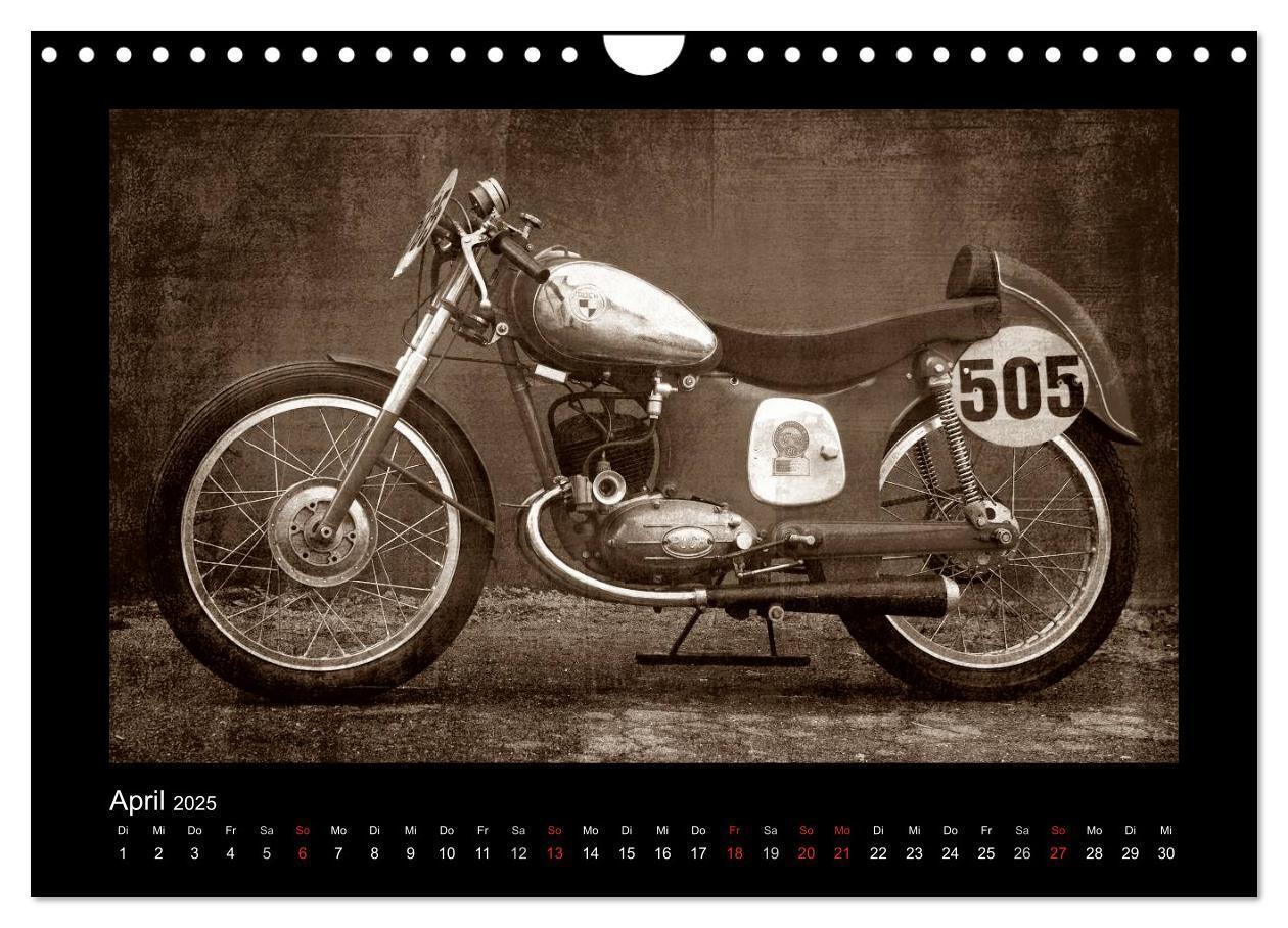 Bild: 9783435839438 | Motorrad Oldtimer (Wandkalender 2025 DIN A4 quer), CALVENDO...