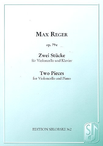 Cover: 9790003002934 | 2 Stücke op.79e für Violoncello und Klavier | Max Reger | Buch