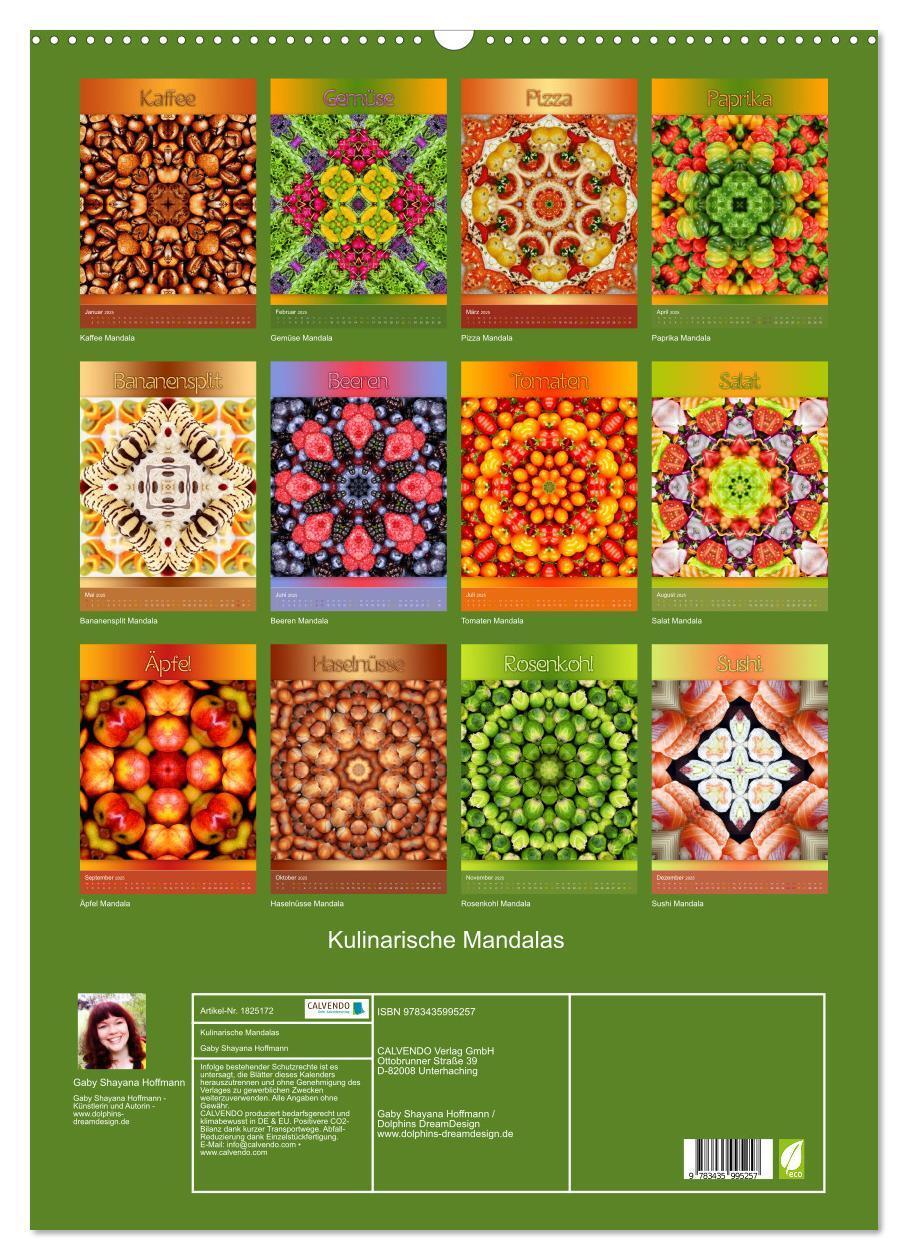 Bild: 9783435995257 | Kulinarische Mandalas (Wandkalender 2025 DIN A2 hoch), CALVENDO...