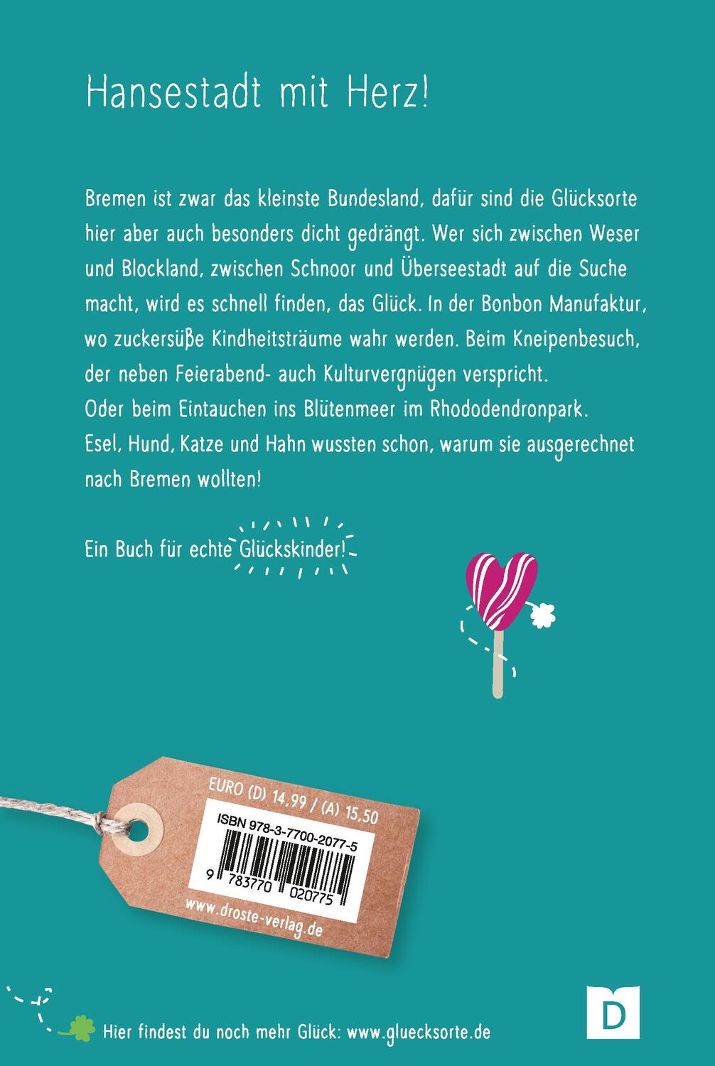 Rückseite: 9783770020775 | Glücksorte in Bremen | Fahr hin und werd glücklich | Lena Häfermann