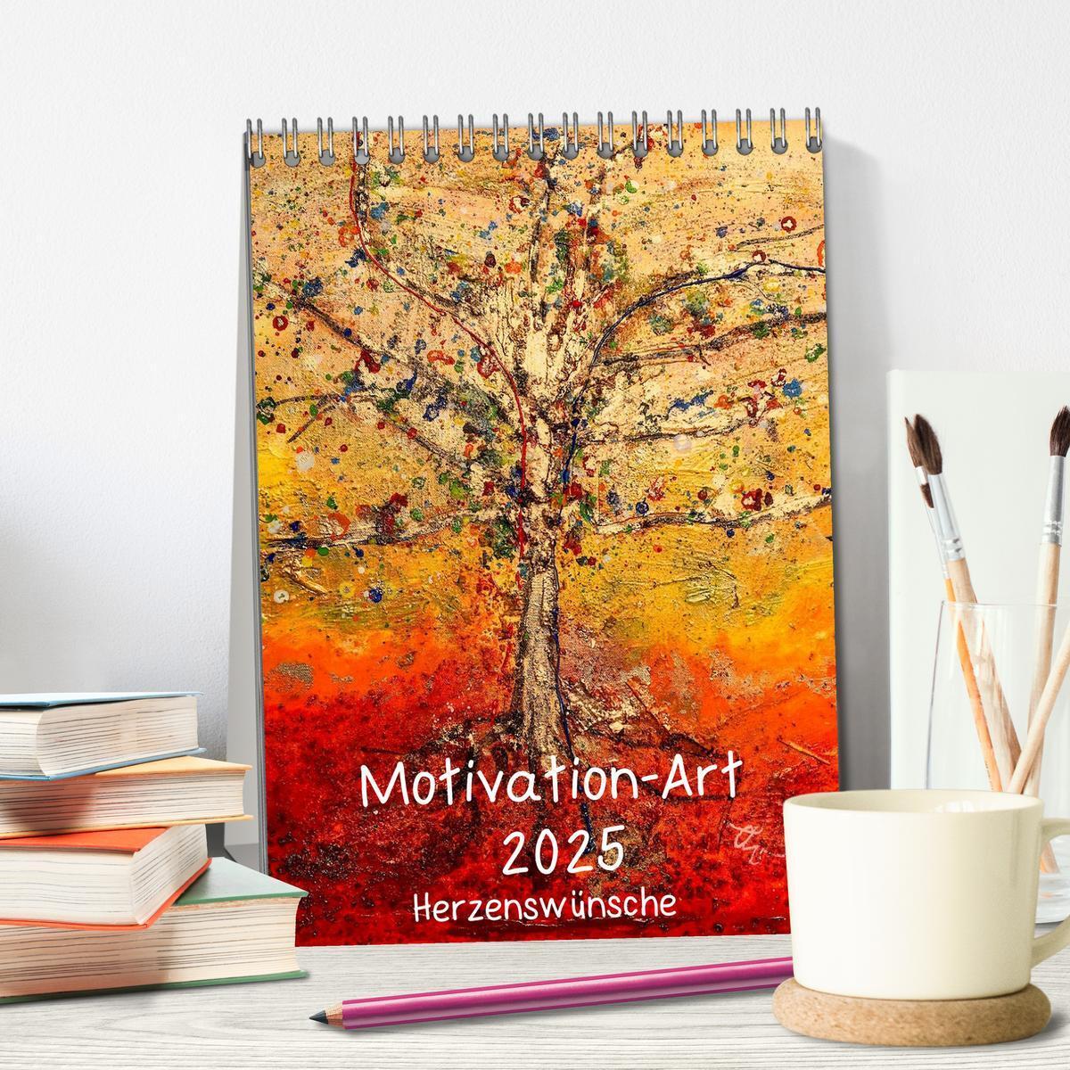 Bild: 9783457034620 | Motivation-Art 2025 (Tischkalender 2025 DIN A5 hoch), CALVENDO...