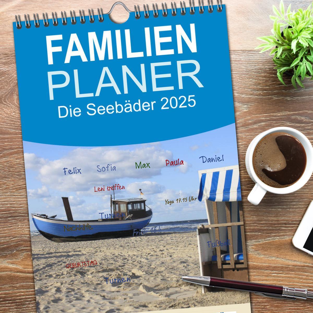 Bild: 9783457118207 | Familienplaner 2025 - Die Seebäder 2025 mit 5 Spalten...