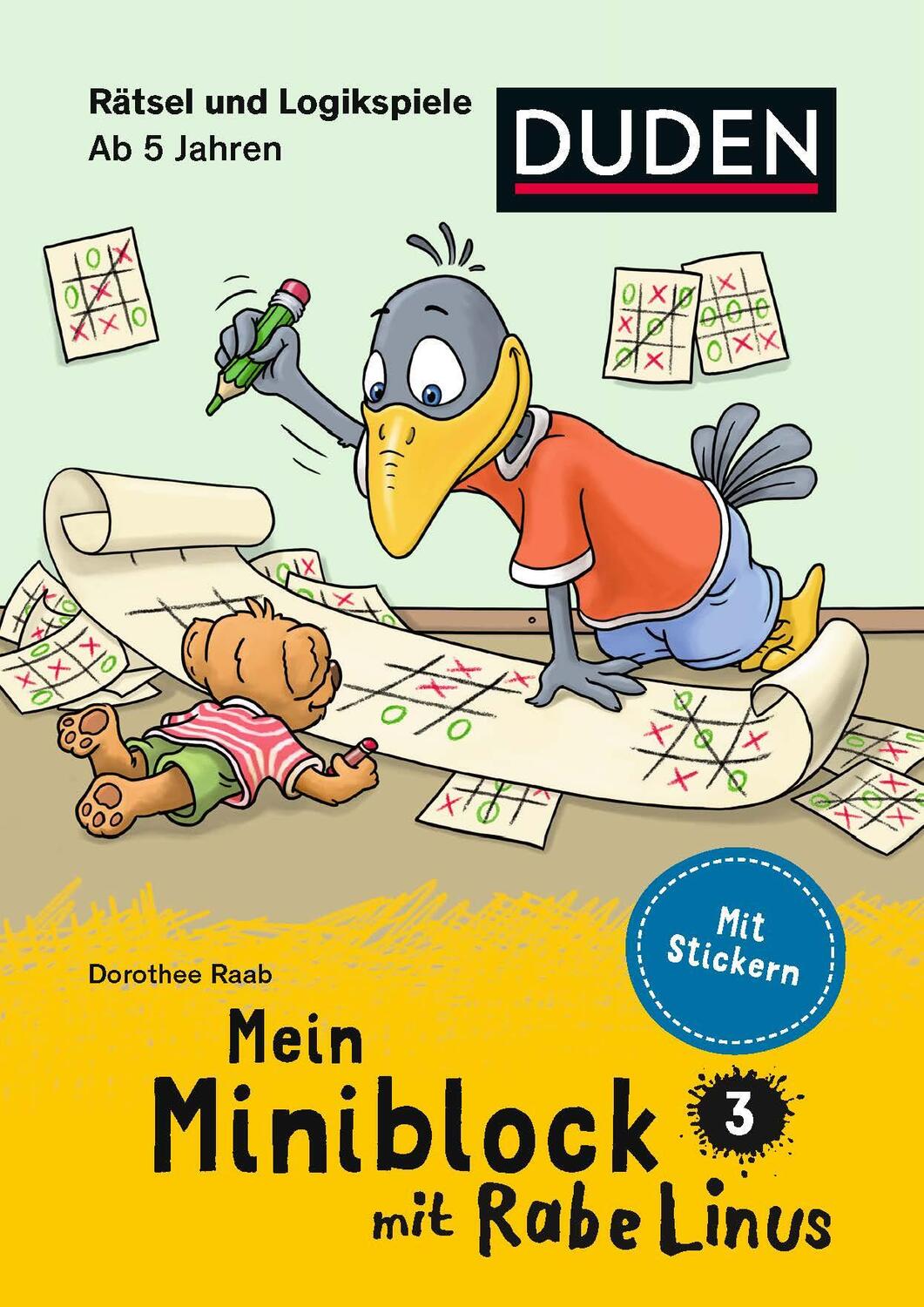 Cover: 9783411757534 | Mein Miniblock mit Rabe Linus - Rätsel und Logikspiele | Raab (u. a.)
