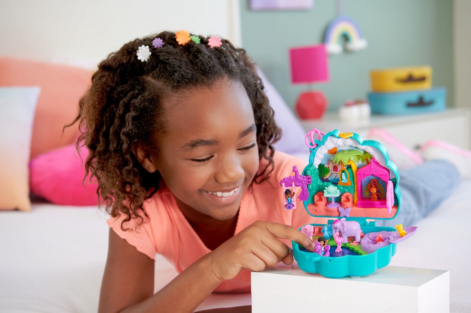 Bild: 194735217939 | Polly Pocket Peacock Garden-Schatulle | Blister | HWN97 | 2024