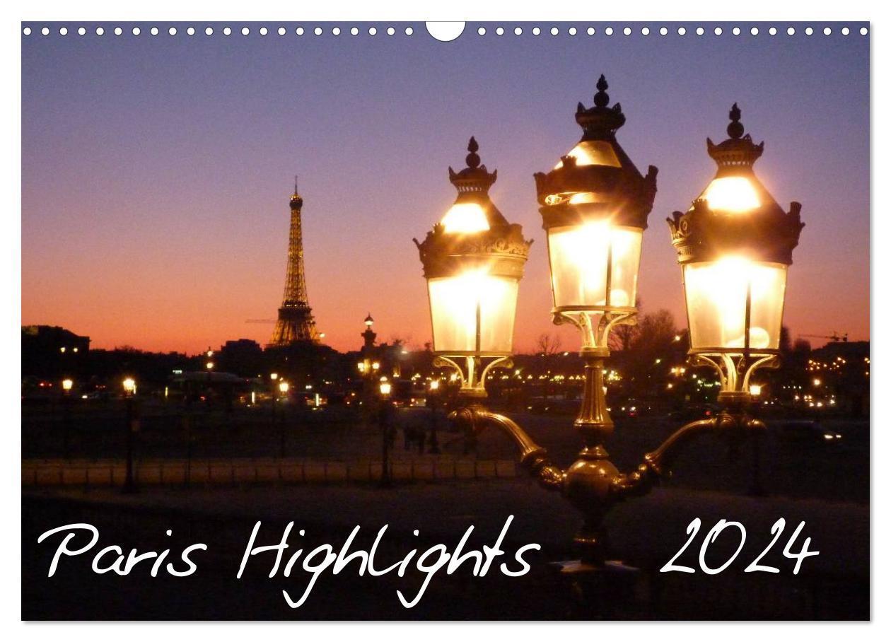 Cover: 9783383423772 | Paris Highlights Wandkalender 2024 DIN A3 quer (Wandkalender 2024...