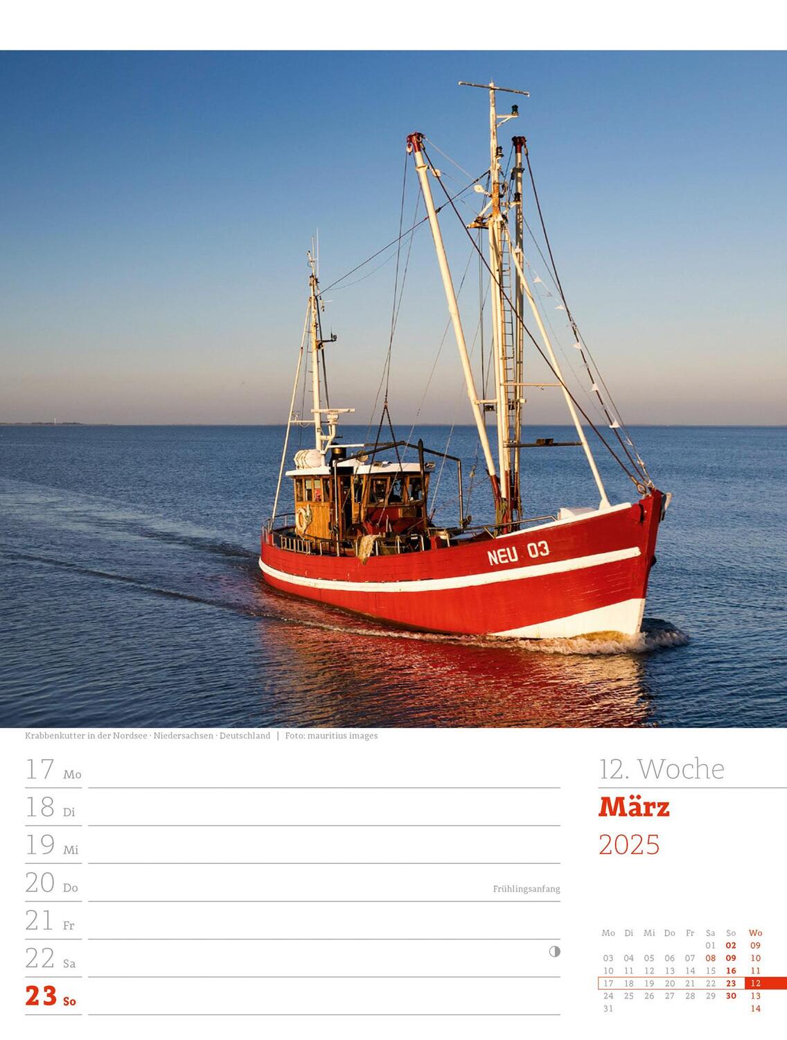 Bild: 9783838435039 | Am Meer - Wochenplaner Kalender 2025 | Ackermann Kunstverlag | 56 S.