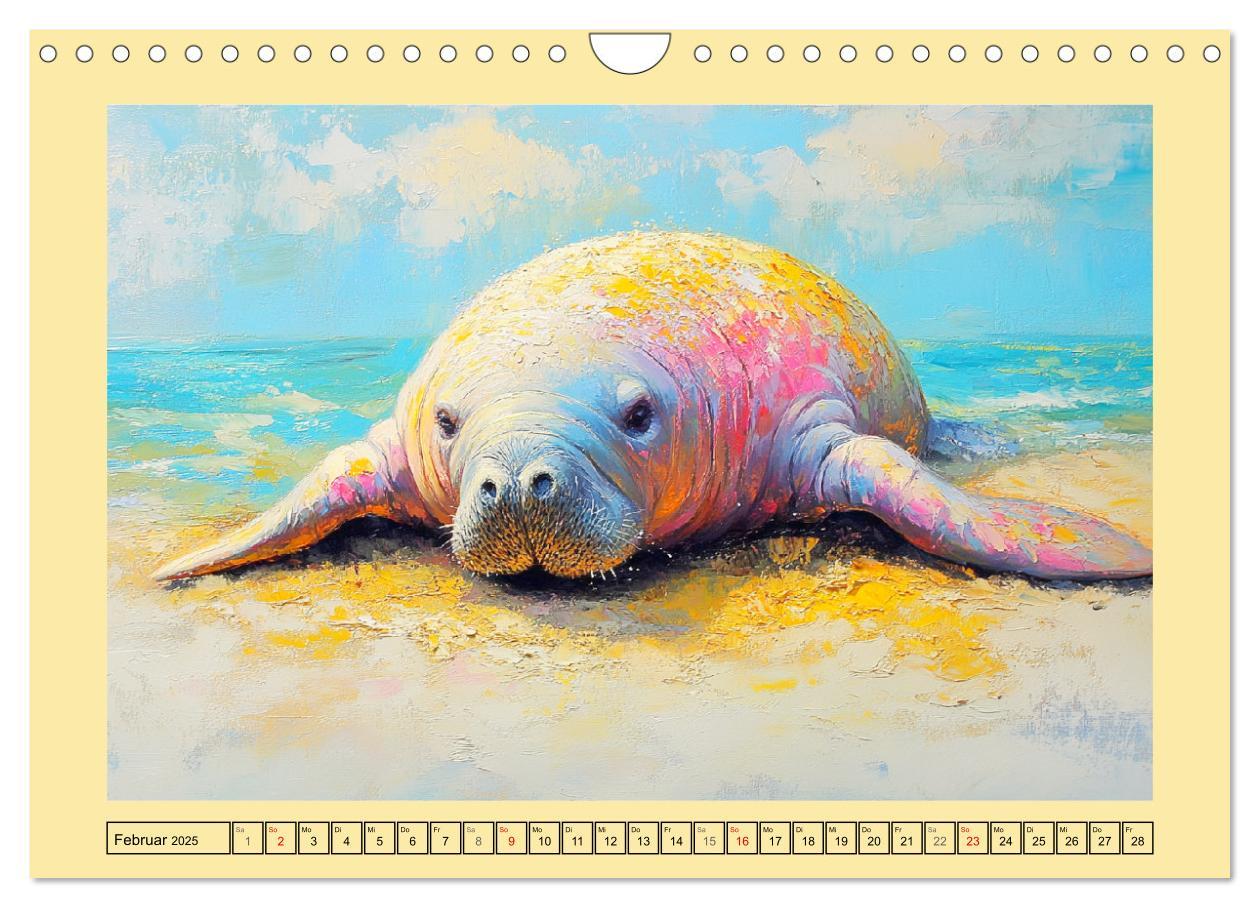 Bild: 9783457203576 | Manatee Paintings. Rundschwanzseekühe im Ölgemälde-Stil...