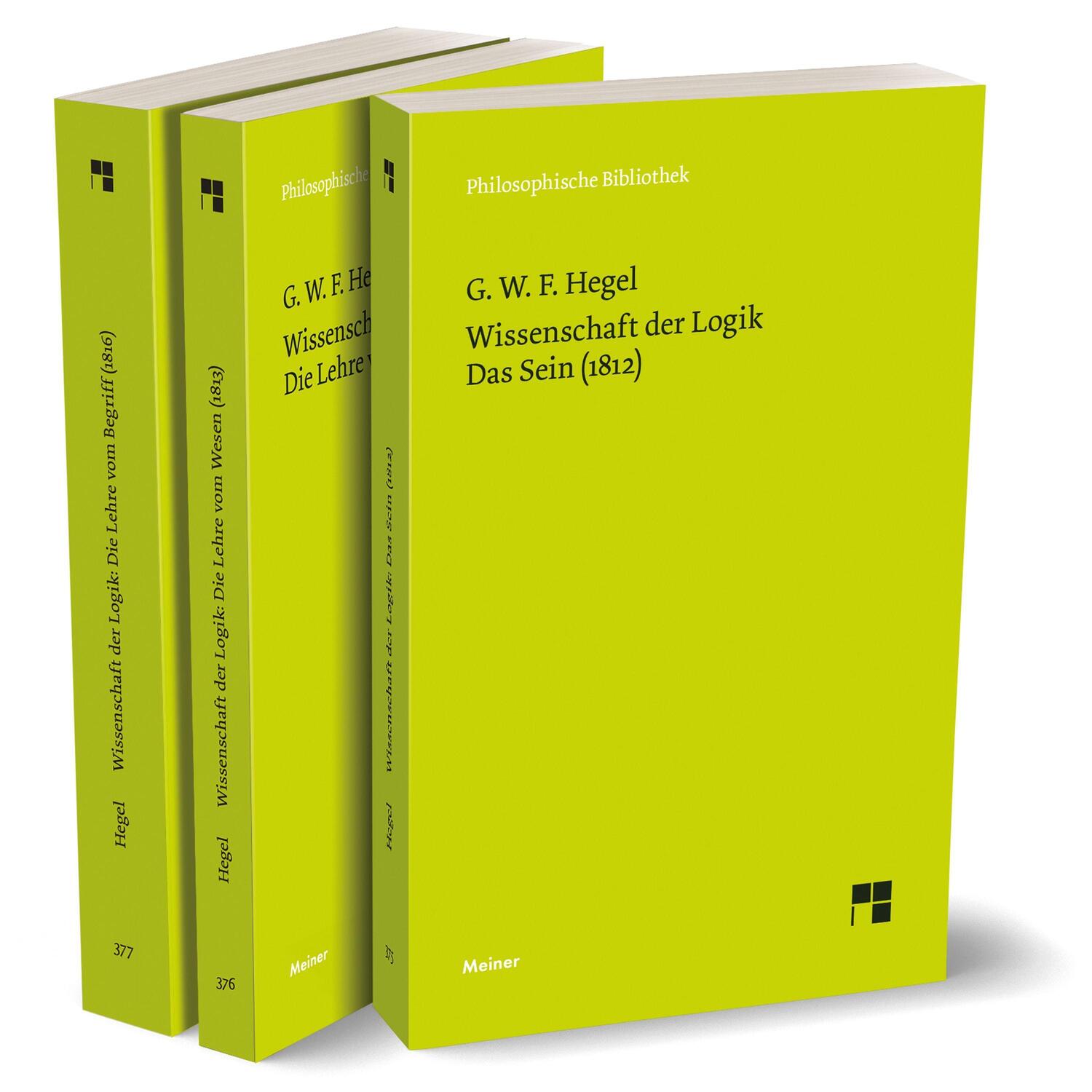 Cover: 9783787344376 | Wissenschaft der Logik. Band 1+2 | 3 Bände | Hegel | Taschenbuch
