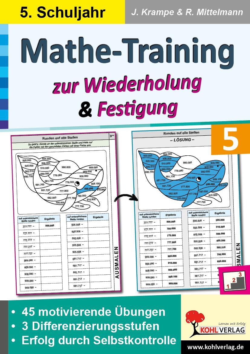 Cover: 9783988410597 | Mathe-Training zur Wiederholung und Festigung / Klasse 5 | Taschenbuch