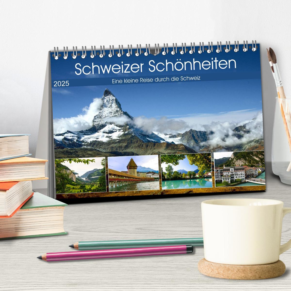 Bild: 9783435159970 | Schweizer Schönheiten (Tischkalender 2025 DIN A5 quer), CALVENDO...