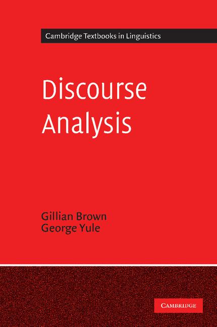 Cover: 9780521284752 | Discourse Analysis | Gillian Brown (u. a.) | Taschenbuch | Englisch