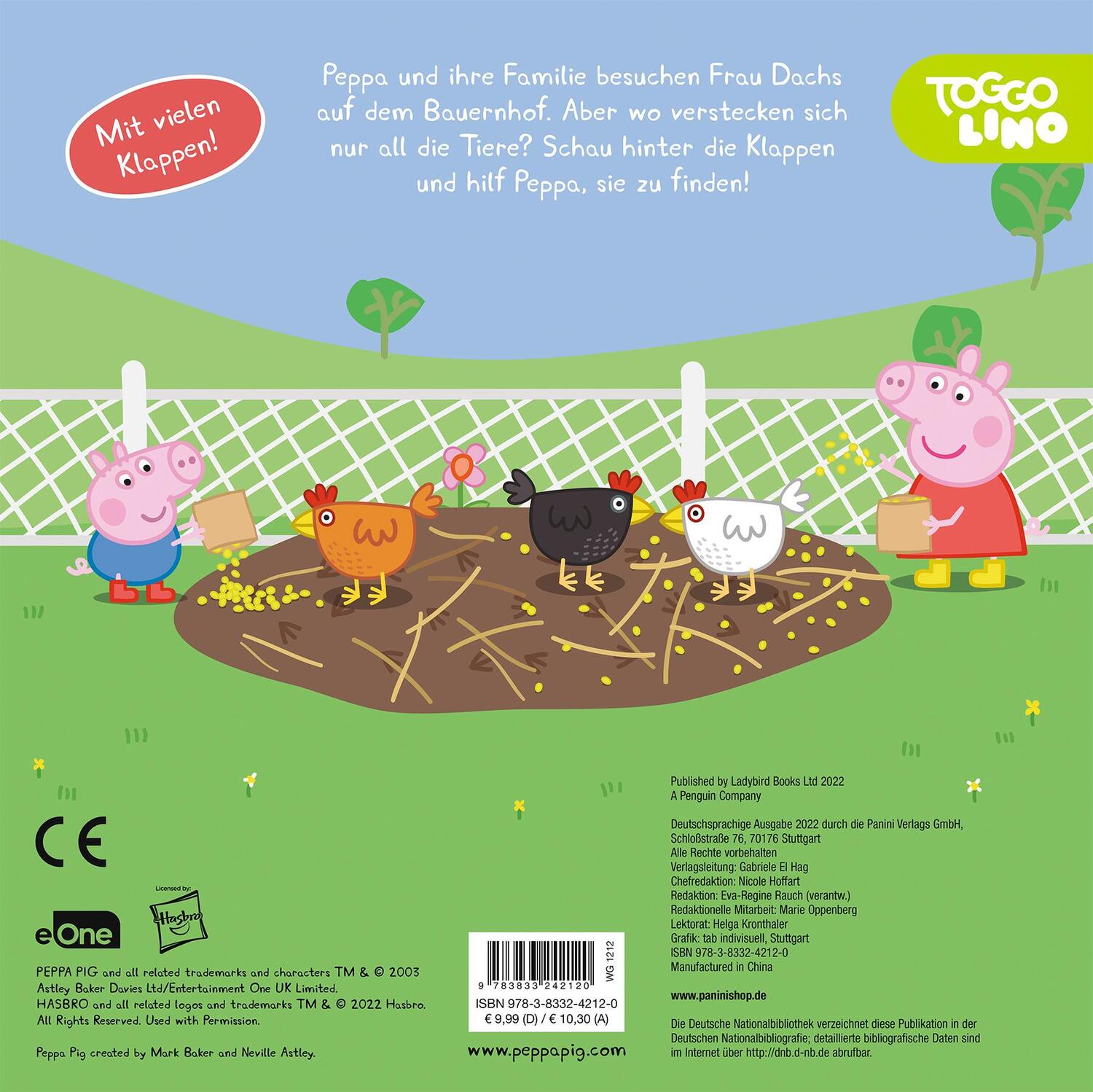 Rückseite: 9783833242120 | Peppa Pig: Peppa auf dem Bauernhof | Mein tierisches Klappenbuch