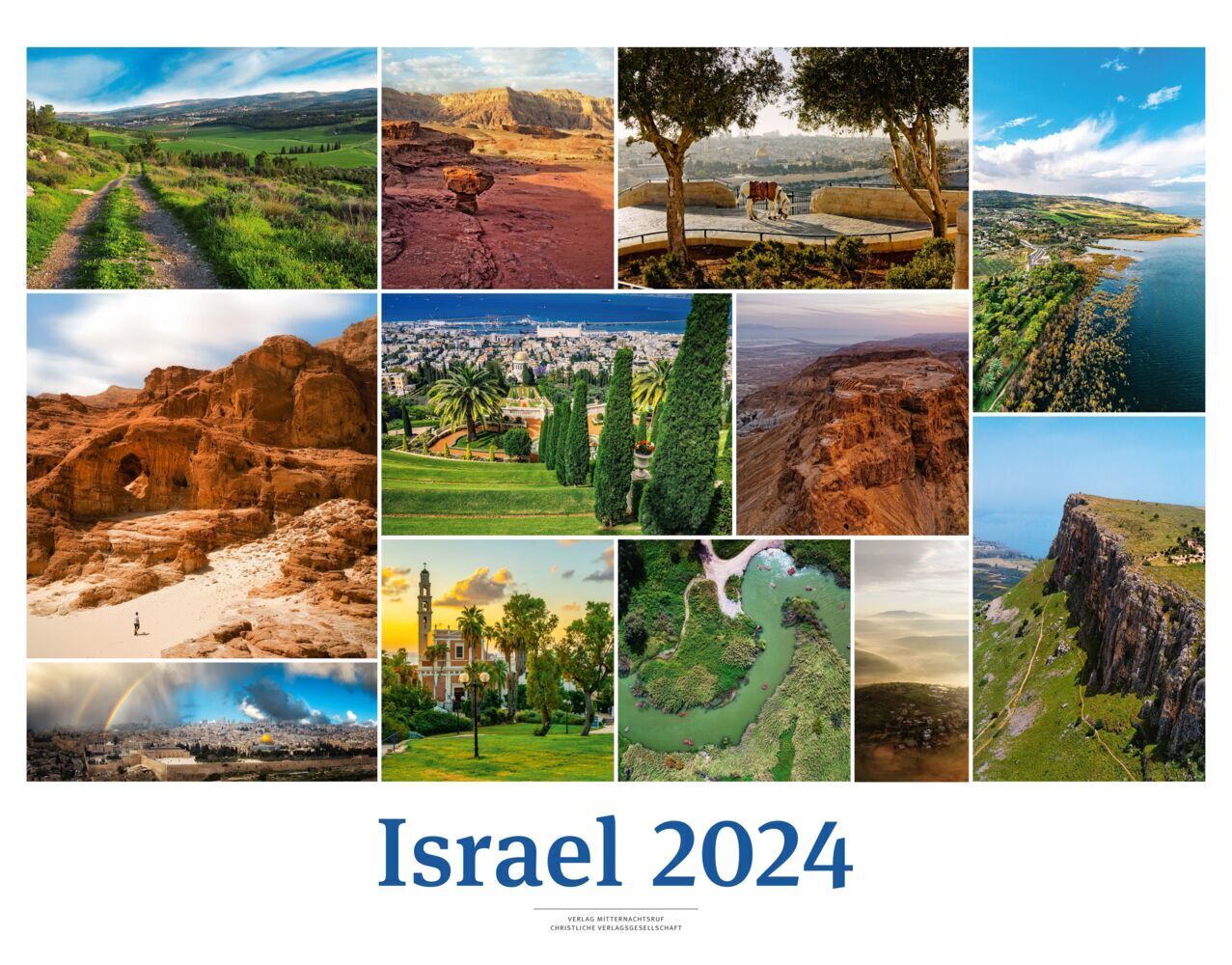 Cover: 9783863538545 | Israelkalender 2024 White Version | Kalender | 13 S. | Deutsch | 2024