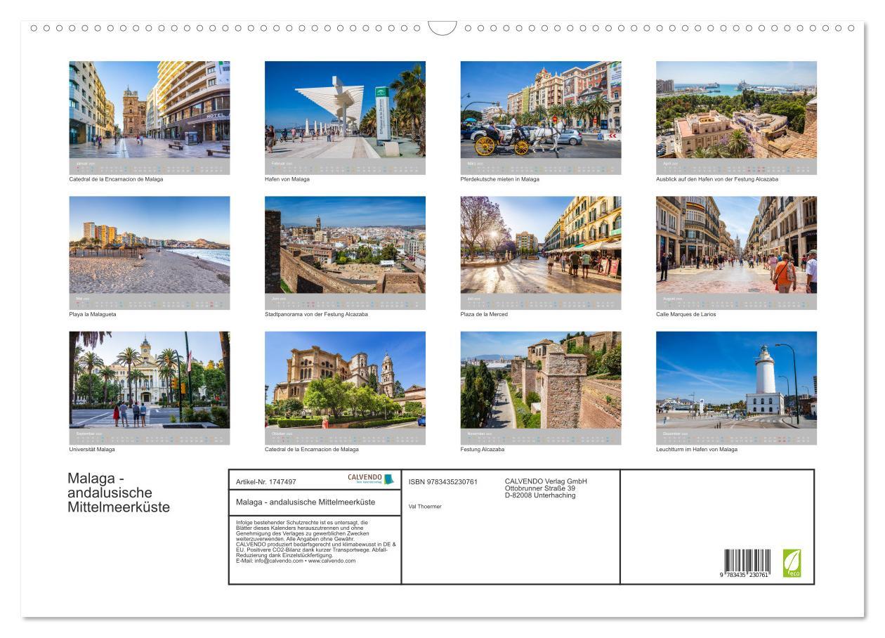 Bild: 9783435230761 | Malaga - andalusische Mittelmeerküste (Wandkalender 2025 DIN A2...