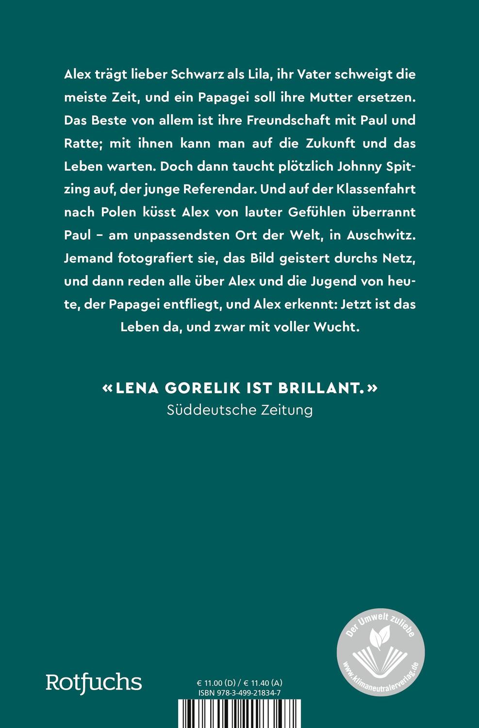 Rückseite: 9783499218347 | Mehr Schwarz als Lila | Lena Gorelik | Taschenbuch | Deutsch | 2018