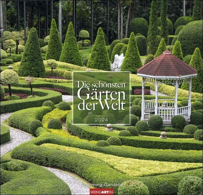 Cover: 9783840084843 | Die schönsten Gärten der Welt Kalender 2024. Wandkalender mit 12...