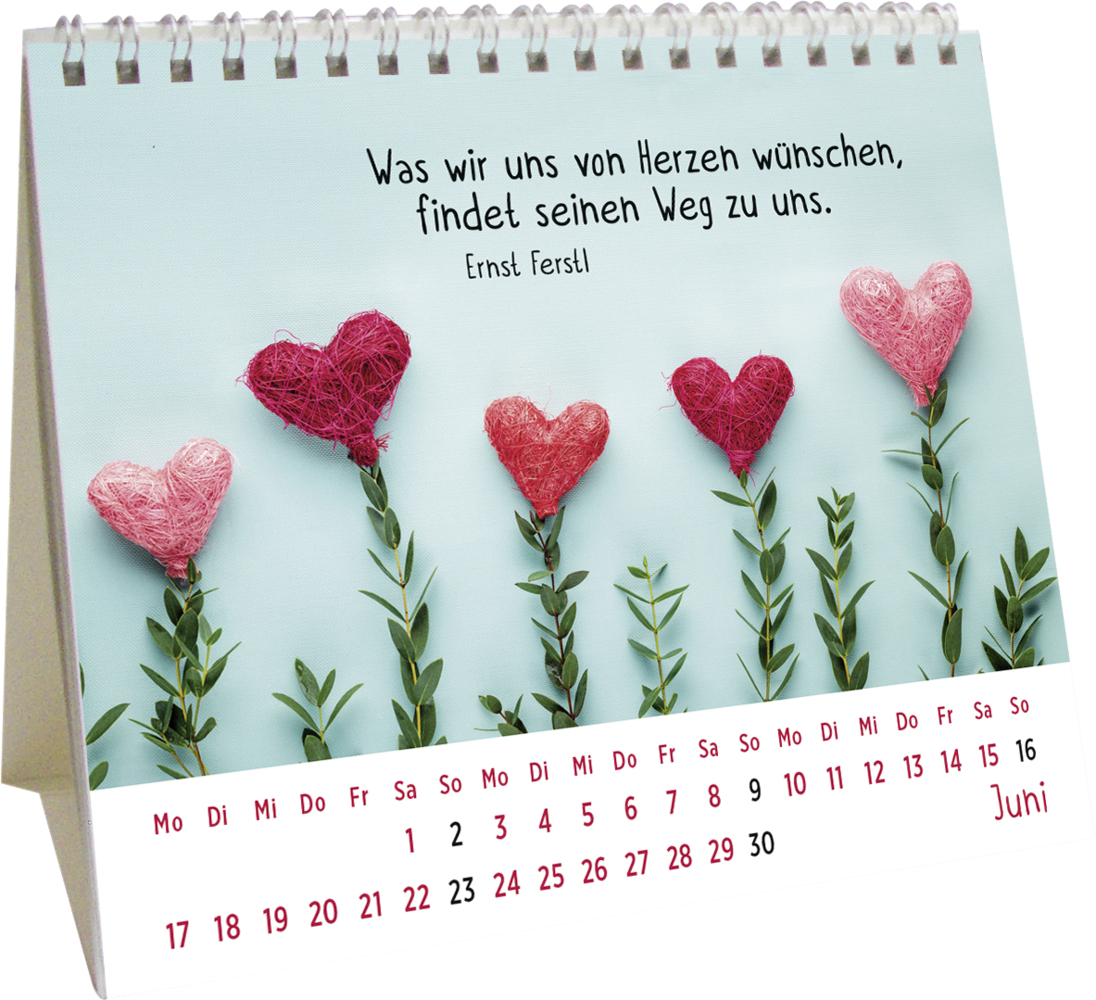 Bild: 4036442010822 | Mini-Kalender 2024: Der kleine Herzenswunschkalender | Groh Verlag