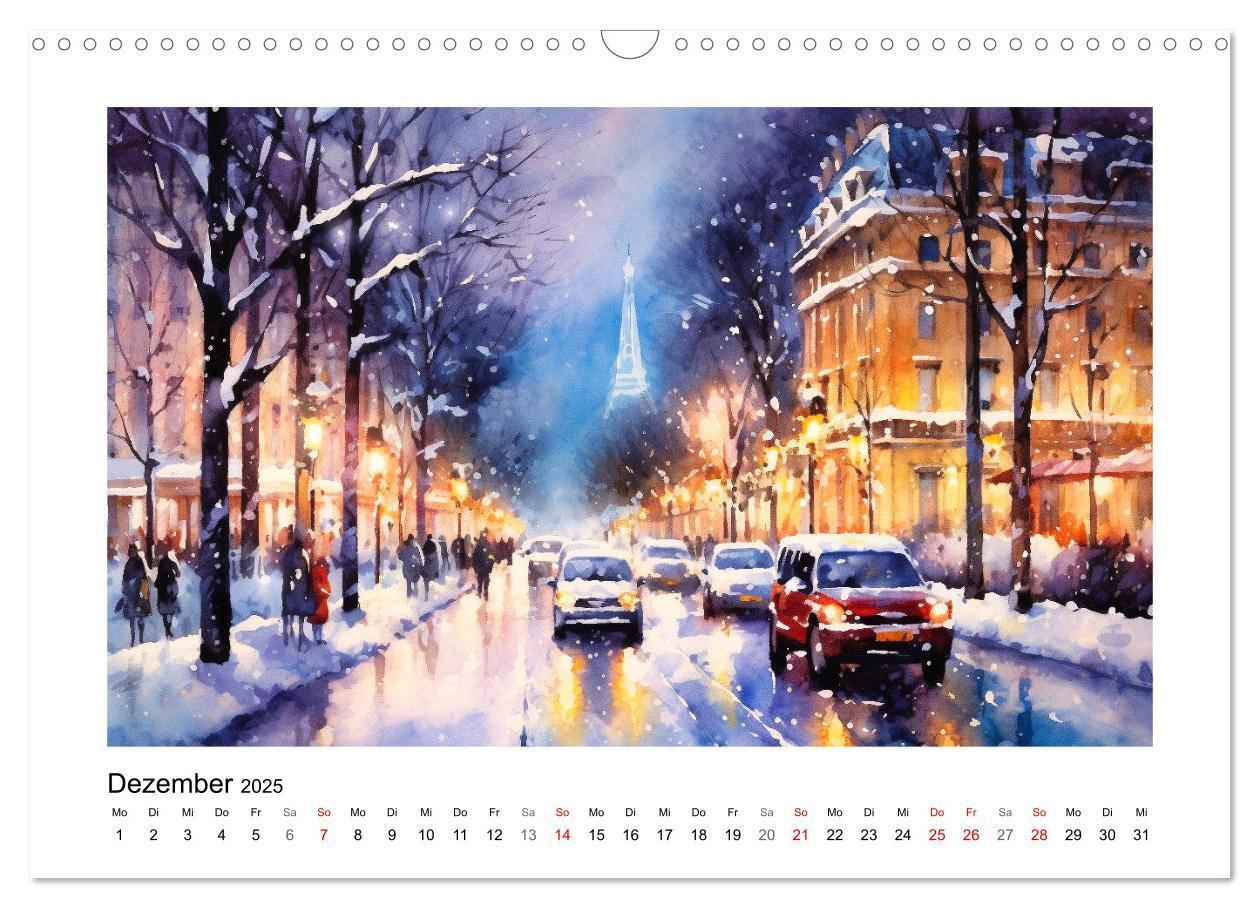 Bild: 9783383825774 | Romantisches Paris (Wandkalender 2025 DIN A3 quer), CALVENDO...